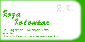 roza kolompar business card