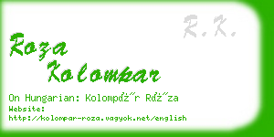 roza kolompar business card